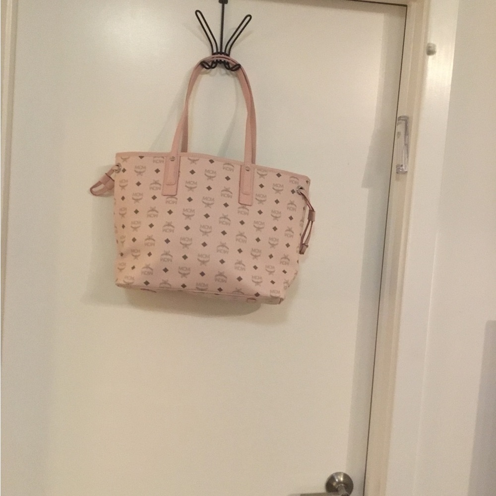 MCM Pink Visetos Monogram Tote Bag - Picture 7 of 15